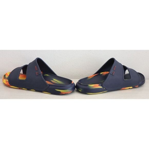 Reef Men's Sz 13 Navy Sunset Oasis Double Up Water Friendly Sandal Slides - Picture 9 of 9